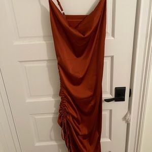 Beautiful satin dress. Never worn from Amazon.